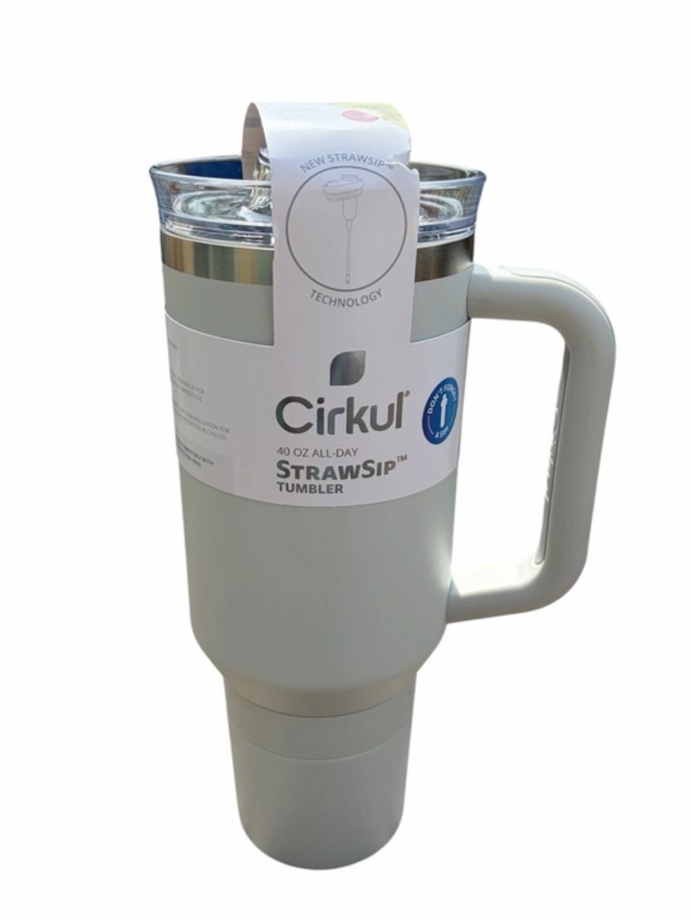 Cirkul 40oz All-Day StrawSip Tumbler Stainless Steel Handle